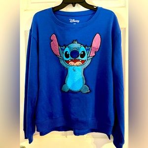 Women’s / Juniors Disney Stitch 💙 Long Sleeve Pullover - Large L